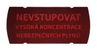 Samolepka pro ART5555 Nevstupovat, vysoká koncentrace nebezpečný