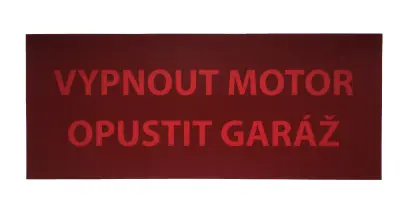 Samolepka pro ART5055 Vypnout motor, opustit garáž