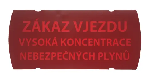 Samolepka pro ART5555 Zákaz vjezdu, vysoká koncentrace nebezpečn