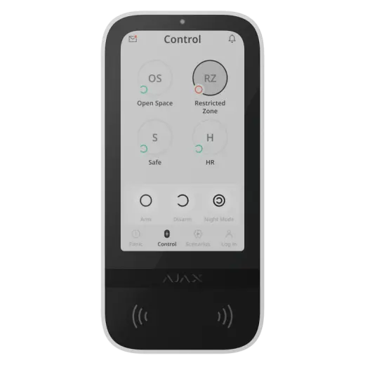 Ajax Superior KeyPad TouchScreen G3 Jeweller, bílá