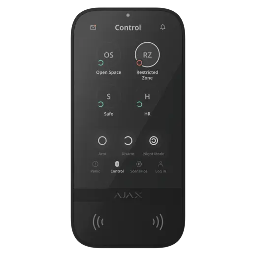 Ajax Superior KeyPad TouchScreen G3 Jeweller, černá
