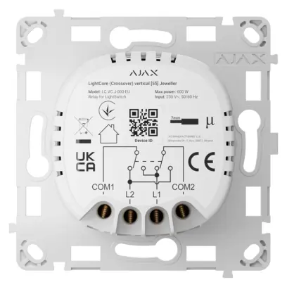 Ajax LightCore (Crossover) vertical - Relé pro LightSwitch (spínač řazení 7 - křížový)